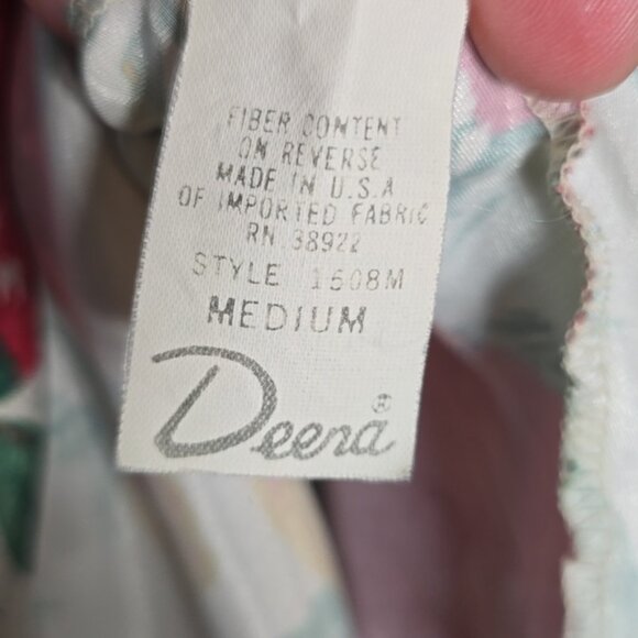 Vintage Deena Floral Lace Trim Slip Dress Sz M - Picture 10 of 11